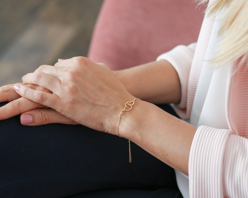 Heart Charm Bracelet Mother /& Daughter Gift