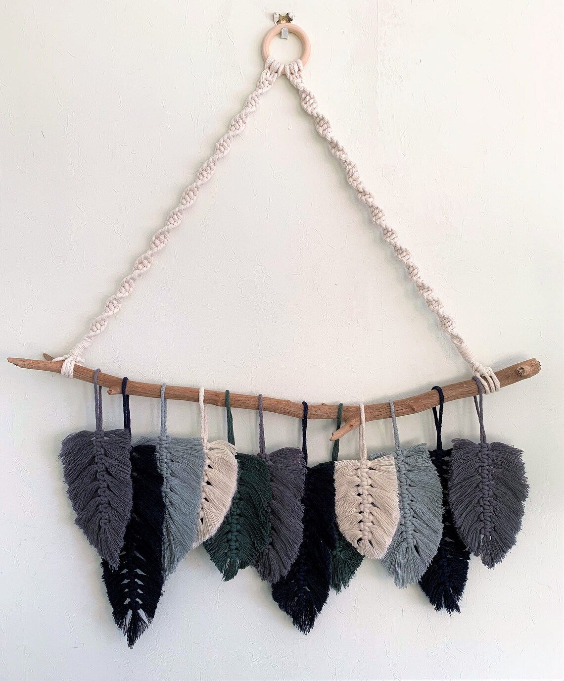 Large Macramé Feather Wall Hanging Etsy