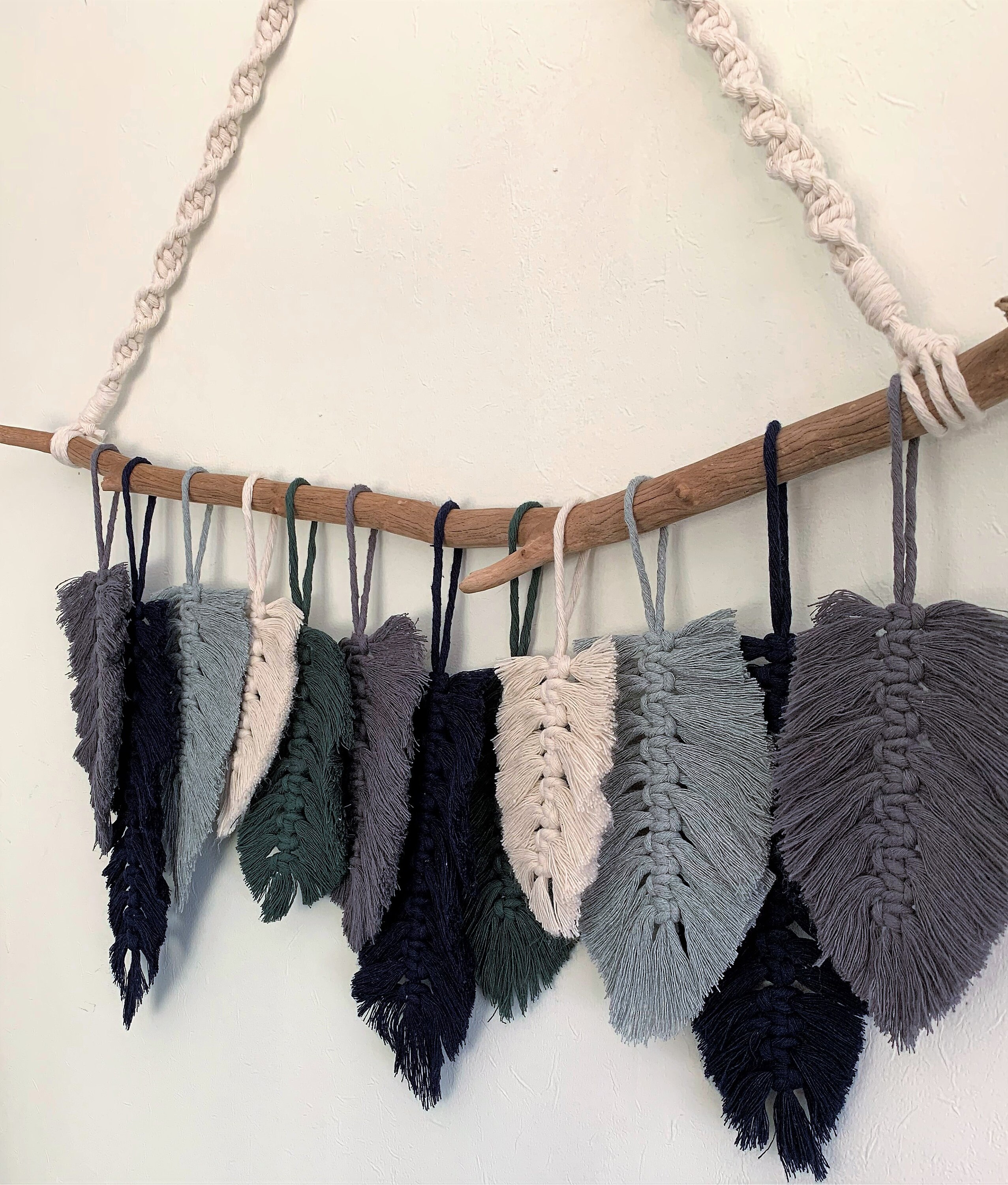 Large Macramé Feather Wall Hanging Etsy