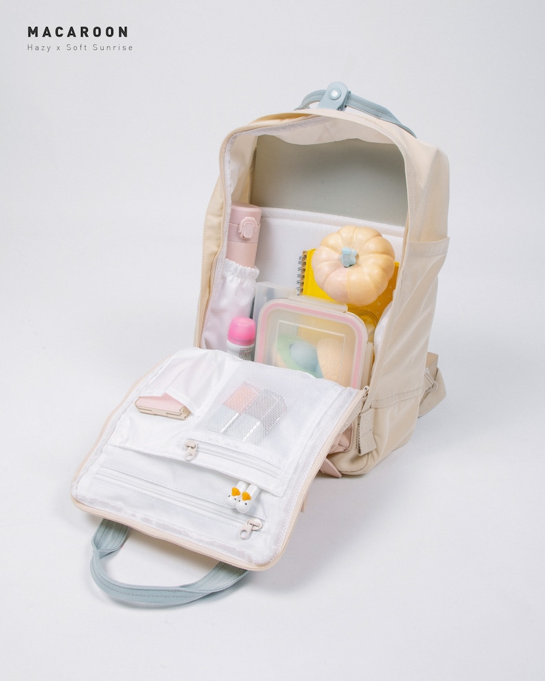 Doughnut Macaroon Nature Pale Series 16L Travel School Ladies College Girls Lightweight Commuter Casual Daypacks Bag Backpack