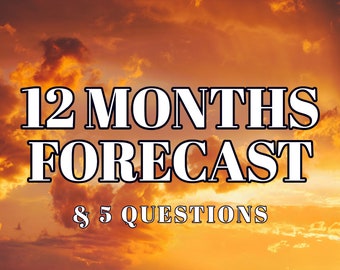 12 Months Forecast + 5 Questions, Future Reading, Year Ahead Reading, Astrology Reading, Birth Chart, Psychic Reading, Tarot Reading