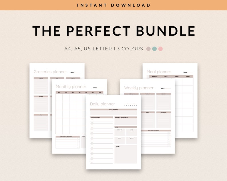 Limited Promotion Planner Bundle Digital Planner Printable Planner Etsy Anniversary Offer Mail Regional Coop Py