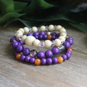 Beaded handmade bracelet for women | Halloween based beaded bracelet | stretchy bracelet | elastic bracelet