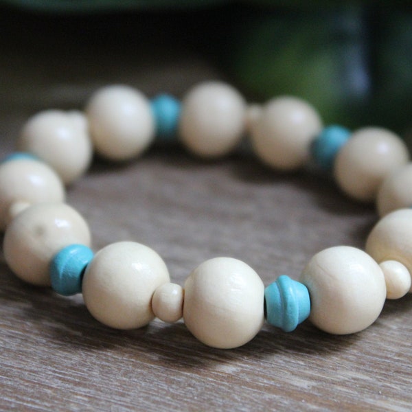 Bracelets pour femmes bracelet en perles de bois - piles de bracelets