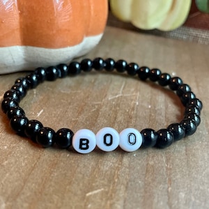 Beaded handmade bracelet for women | Halloween based beaded bracelet | stretchy bracelet | elastic bracelet