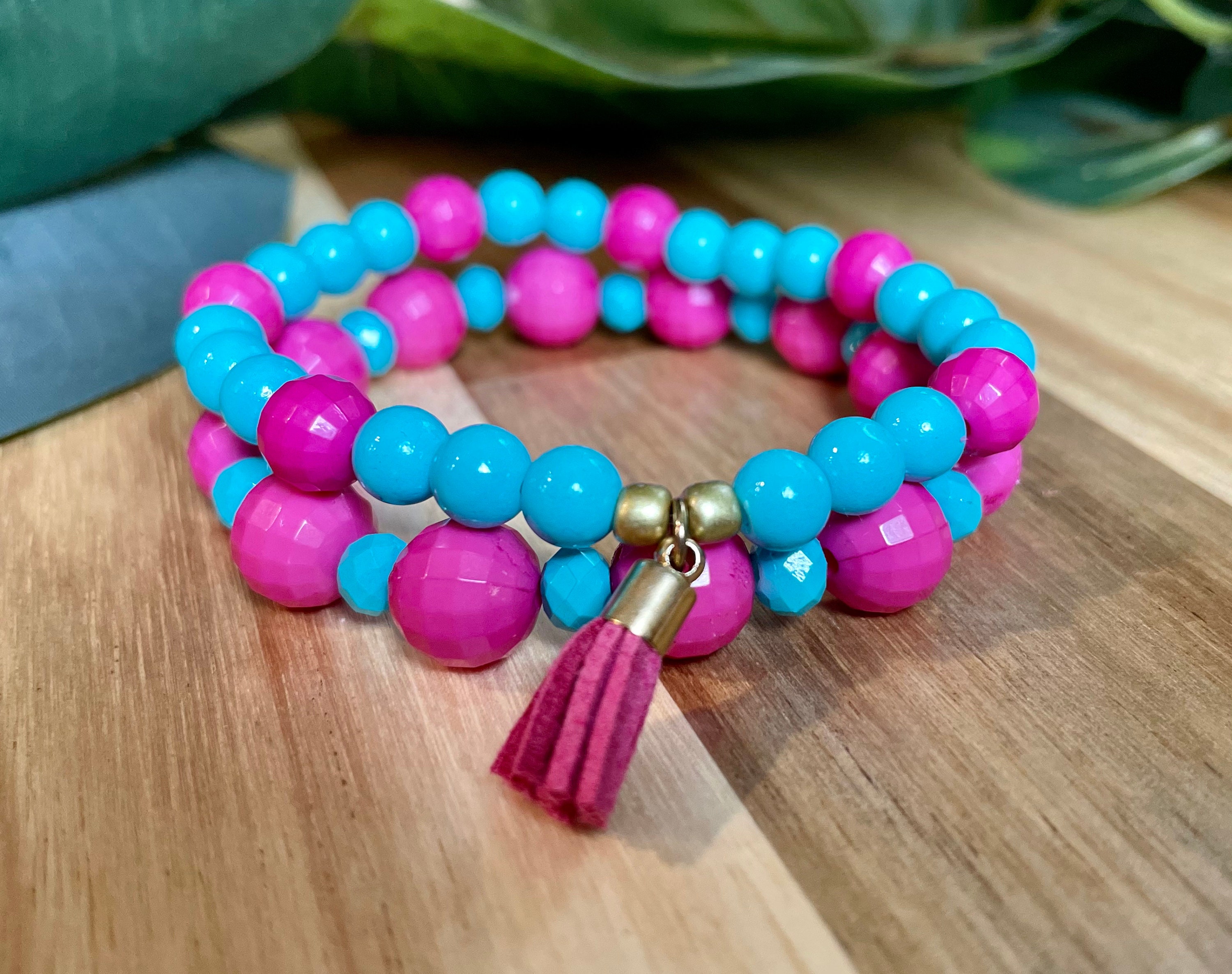 The Pink Panache Hot Pink Stack Bracelet Set – Shop Envi Me