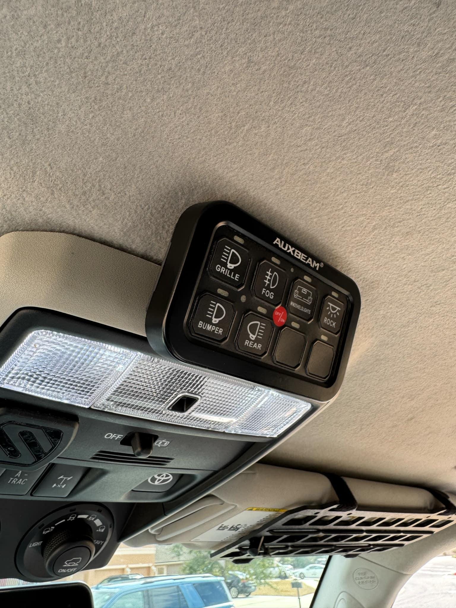 5th Gen 4runner Auxbeam 8gang - BA80 Overhead Console Mount