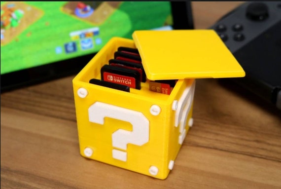 Woods bundt renæssance Mario Question Block Switch Game Holder 3D Printed - Etsy