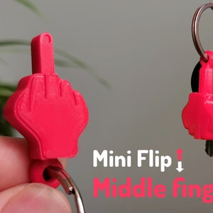 Middle Finger Keychain (3D Printed) -Designed by TomoDesigns