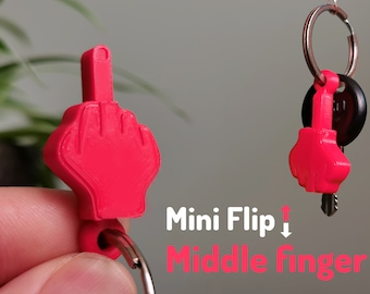 Middle Finger Keychain (3D Printed) -Designed by TomoDesigns