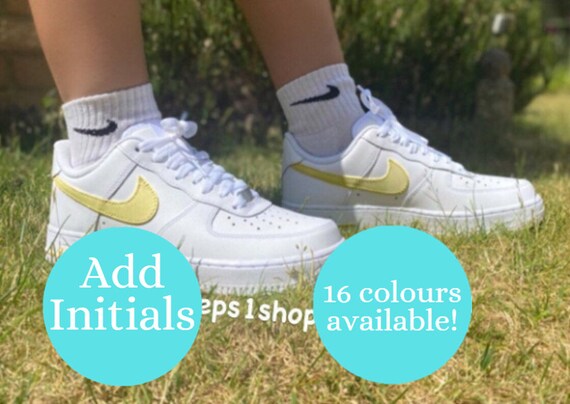 pastel yellow air force ones