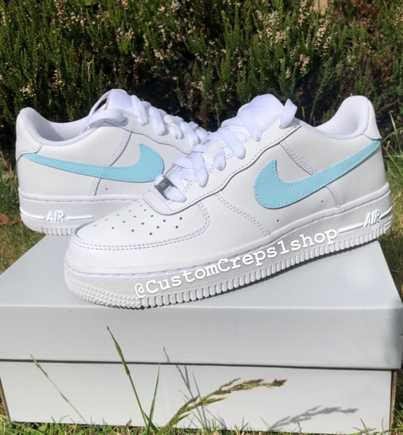 Custom air force 1 Pastel Blue | Etsy