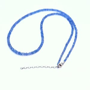 Tanzanite Beaded Necklace – 4-5mm Round Faceted AAA+ Gemstones, Natural Jewelry with Blue Violet Hues