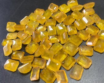 Natural Yellow Sapphire Rectangle Gemstone - 4 Carats, Loose Yellow Sapphire for Jewelry making, High-Quality Precious Gemstone for Rings,