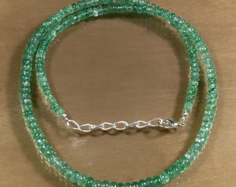 Natural russian  Emerald Round Smooth Beaded Necklace | 4-5mm AAA+ Quality Gemstone Jewelry