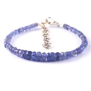 Handmade Tanzanite Bracelet | 4-5mm Beads | Natural Gemstone Jewelry for Men & Women