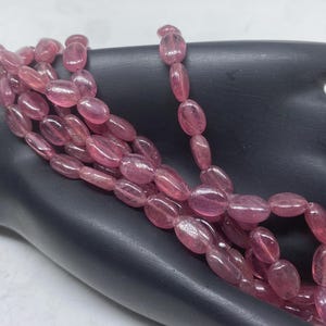 Natural AAAA+ Pink Ruby Smooth Oval Beads | Premium Quality Gemstone for Jewelry Making, Women’s Necklaces & Handmade Jewelry Designs