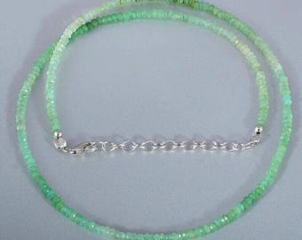 Natural Emerald Beaded Necklace - Delicate Green Gemstone Choker for Women - Minimalist Crystal Jewelry