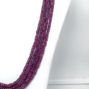Genuine Ruby Round Beaded Necklace 4-5mm | Natural Red Gemstone Jewelry | Handmade Minimalist Necklace for Everyday Elegance | 20 Inches