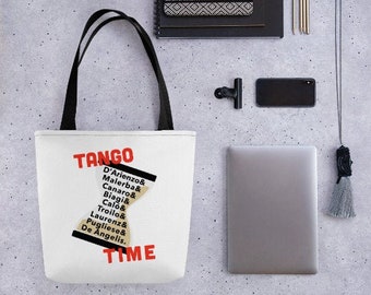 Tango Time Tote Bag: 16x16" Polyester Dance Bag