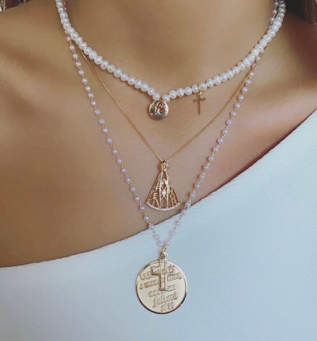 Cross necklace pendant Confirmation Medal Religious Etsy
