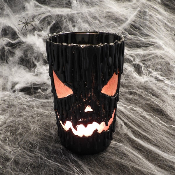 Halloween Trick or Treat Teelichthalter Laterne Windlicht – Orange 2