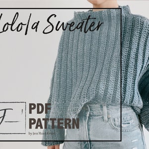 Crochet Sweater Pattern | Lolo/a Sweater | Crochet Pullover | Crochet Jumper |  Crochet oversize top | Handmade sweater | Crochet menswear