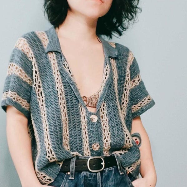 Modelo de blusa de crochê Calad: Blusa leve de verão (Modelo em PDF)