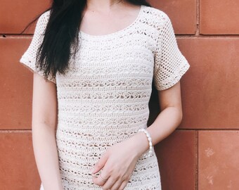 Crochet Pattern | Landa Mini Dress | Lace Design | Size Inclusive | Made to Measure Fit
