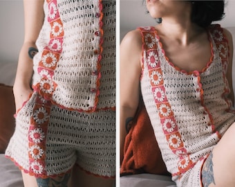 Reblossom Crochet Lounge Set Pattern Bundle | Top & Shorts (Digital Download)