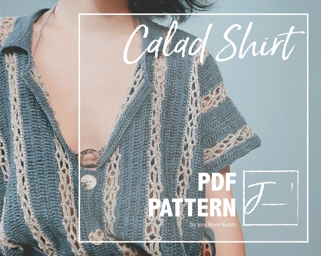 Calad Crochet Shirt Pattern: Lightweight Summer Top (PDF