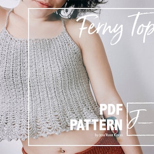 Ferny Top | Crochet Pattern | Summer Top | Ruffle Top | Made-to-measure | Size Inclusive | Adjustable for all sizes