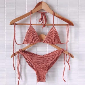 Patrón de ganchillo para conjunto de bikini / Ajustable a todas las tallas / Ideal para principiantes / Apto para agua