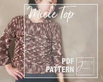 Miele Top | Crochet Pattern | Crochet Sweater | Crochet Jumper | Crochet Top | light sweater | Mesh Design | Graphic Crochet