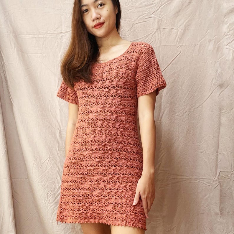Patrón de ganchillo / Vestido corto Landa / Diseño de encaje / Tallas inclusivas / Confección a medida imagen 10