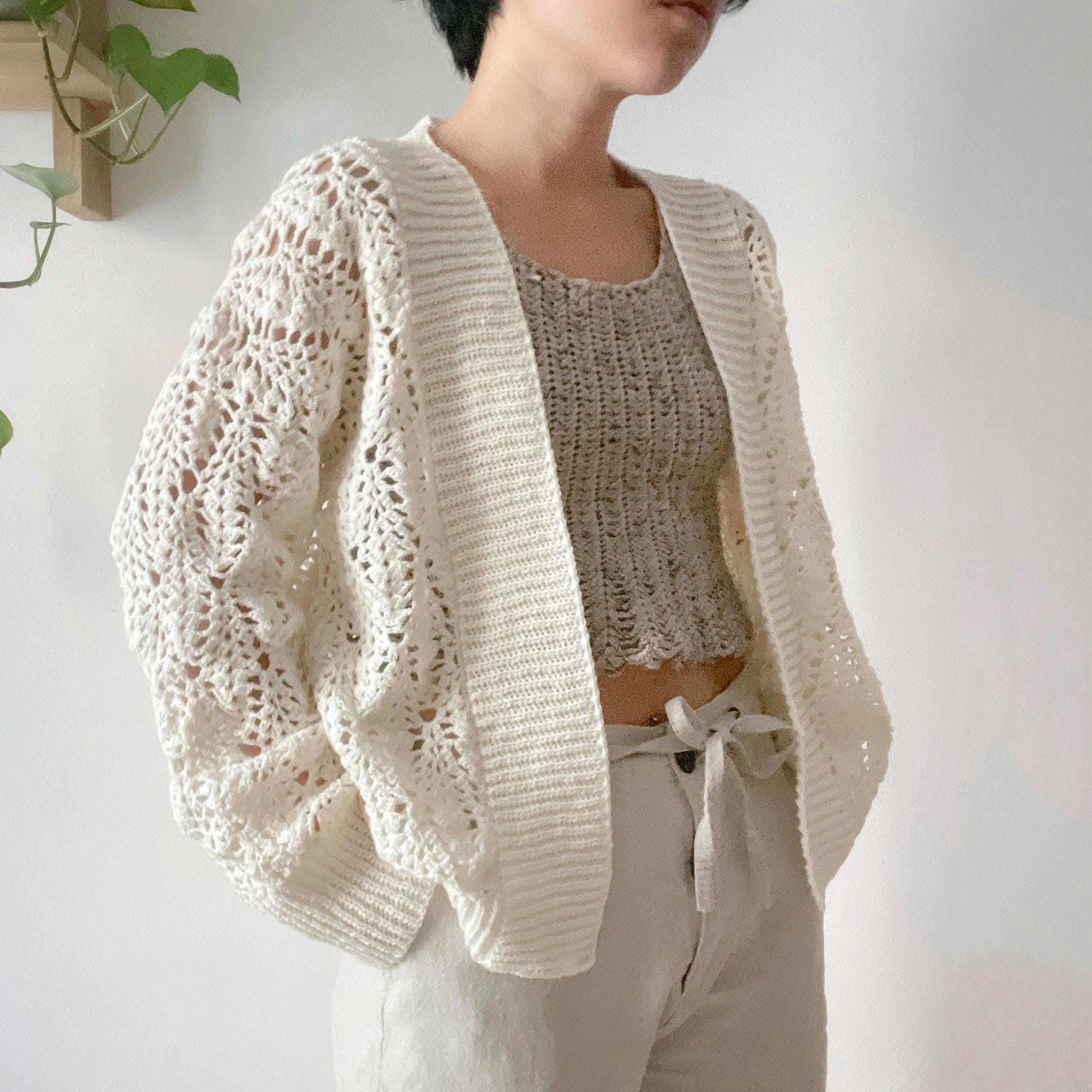 Plumes Cardi | Crochet Cardigan Pattern PDF | Lacy Openwork