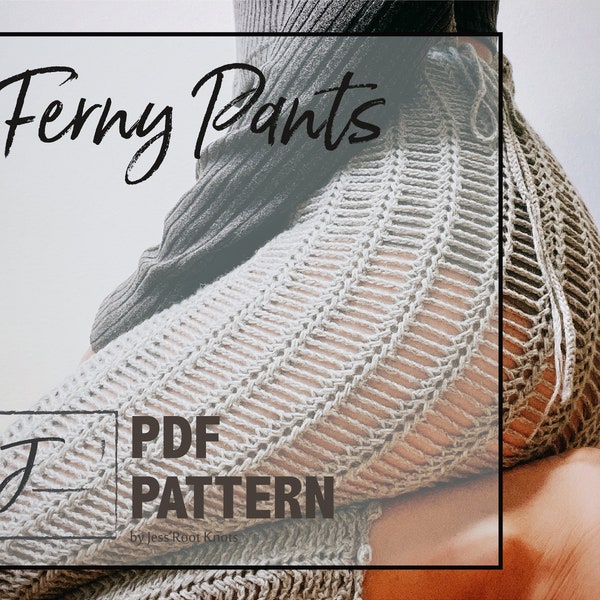 Crochet Pattern | Crochet Pants | Lounge Pants | PDF Written Pattern | Ferny Pants | Crochet Trouser | Lace Trouser
