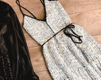 Pothos Dress Crochet Pattern: Feather Stitch Lyrical Ballet Design (PDF Pattern)