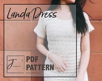 Crochet Pattern | Landa Dress | Mini Dress | Lace Dress | Size Inclusive | Made to measure | Custom fit