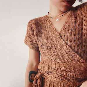 Patrón de top cruzado de crochet Selene: Tela moderna hecha a mano (patrón PDF)