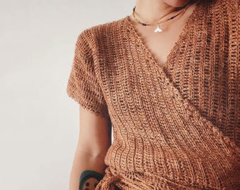 Patroon gehaakte Selene-omslagtop: moderne handgemaakte doek (pdf-patroon)