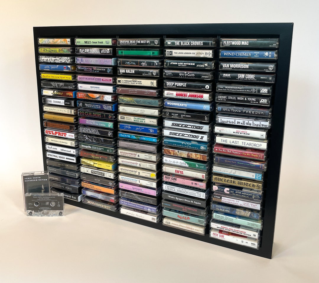 100 Cassette Tape Display Shelf, Music Storage, Holder, Rack Etsy