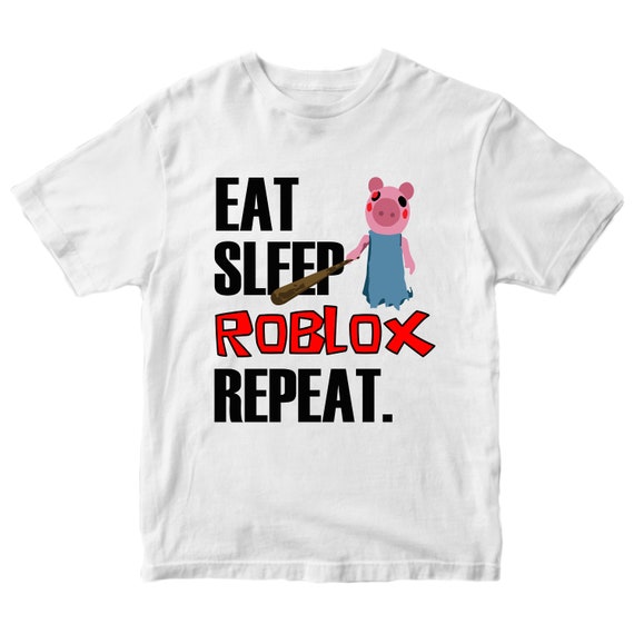 Eat Sleep Roblox Repeat Piggy Character Funny Children S Etsy - eat sleep roblox etsy