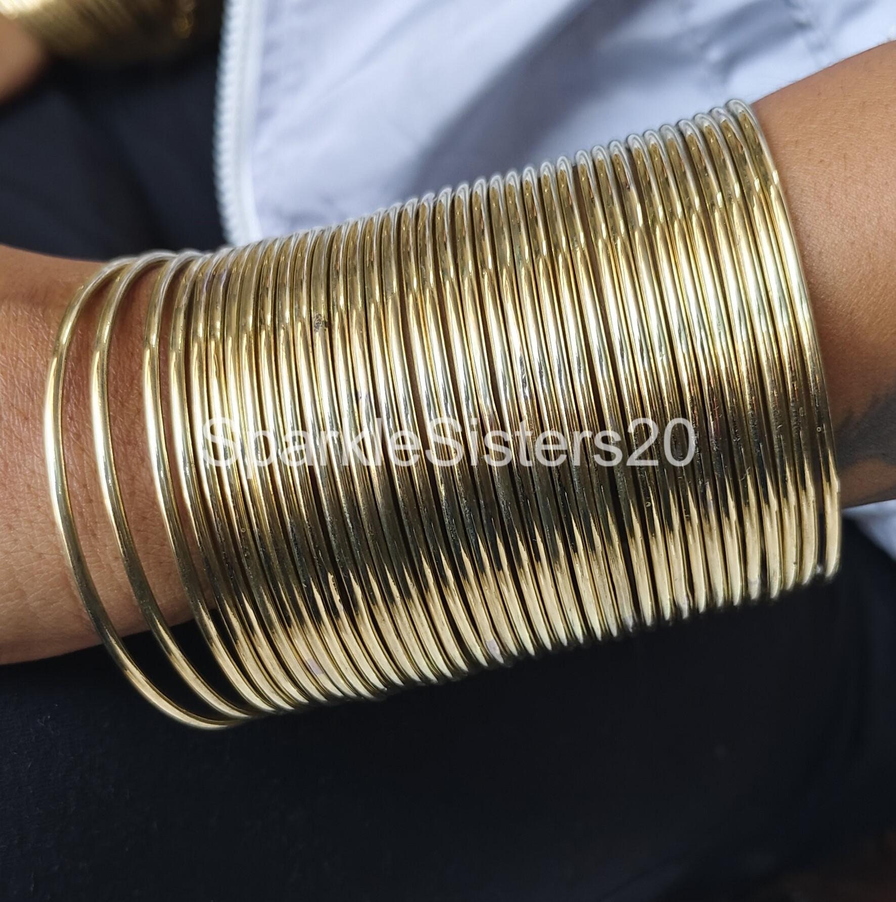 Stacking Bangles Solid Brass Stacking Bangles Set, Handmade Jewelry, Set of 12 - Etsy