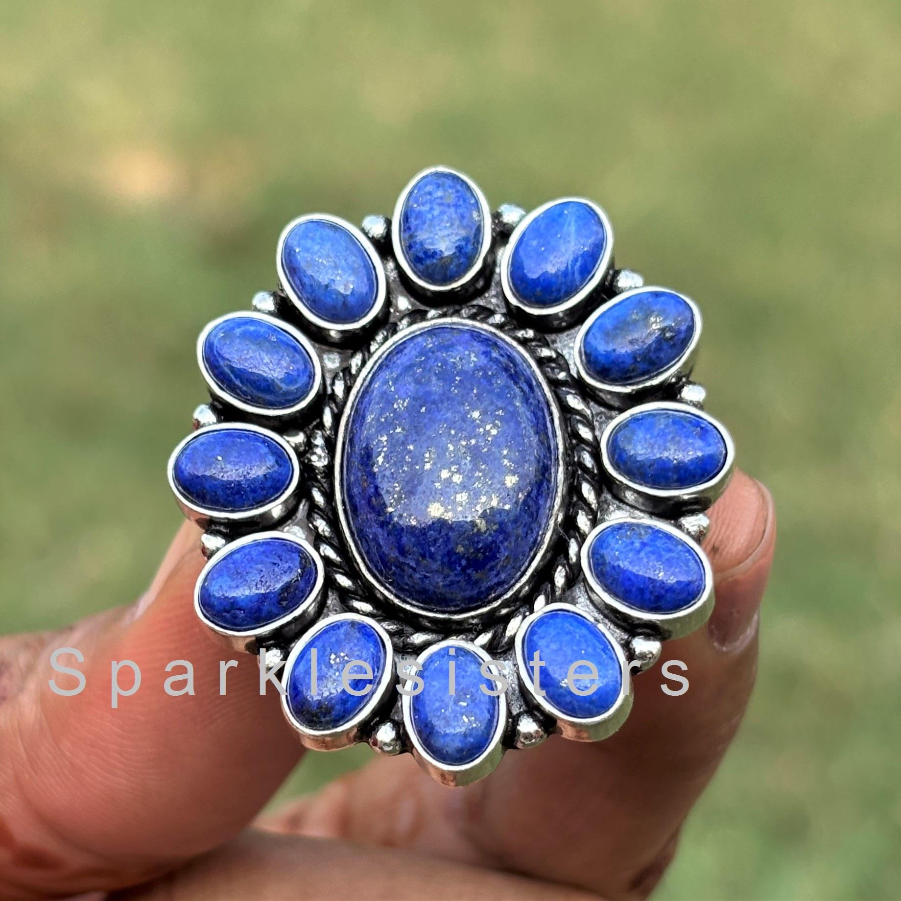 70s Vintage Mexican jewelry turquoise × lapis lazuli silver