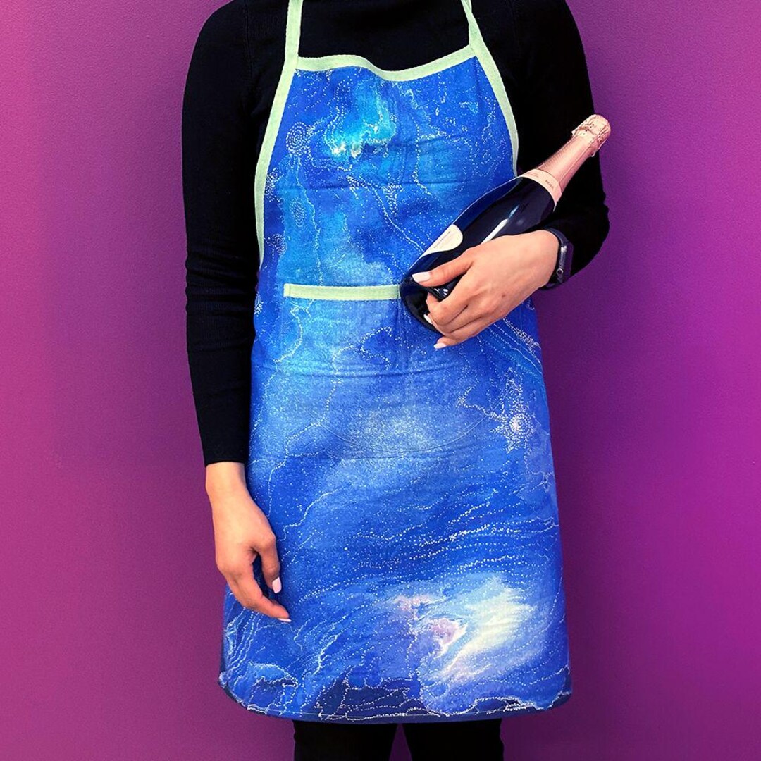 Indigenous Paisley Dark Sea Apron main image 1