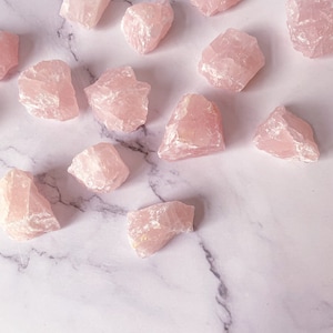 Raw Rose Quartz Chunks - Love & Harmony Crystals - Natural Raw Stones