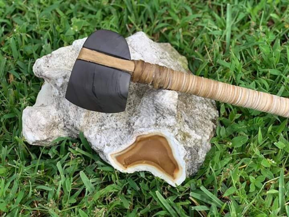 Primitive made groove stone axe banded slate Etsy