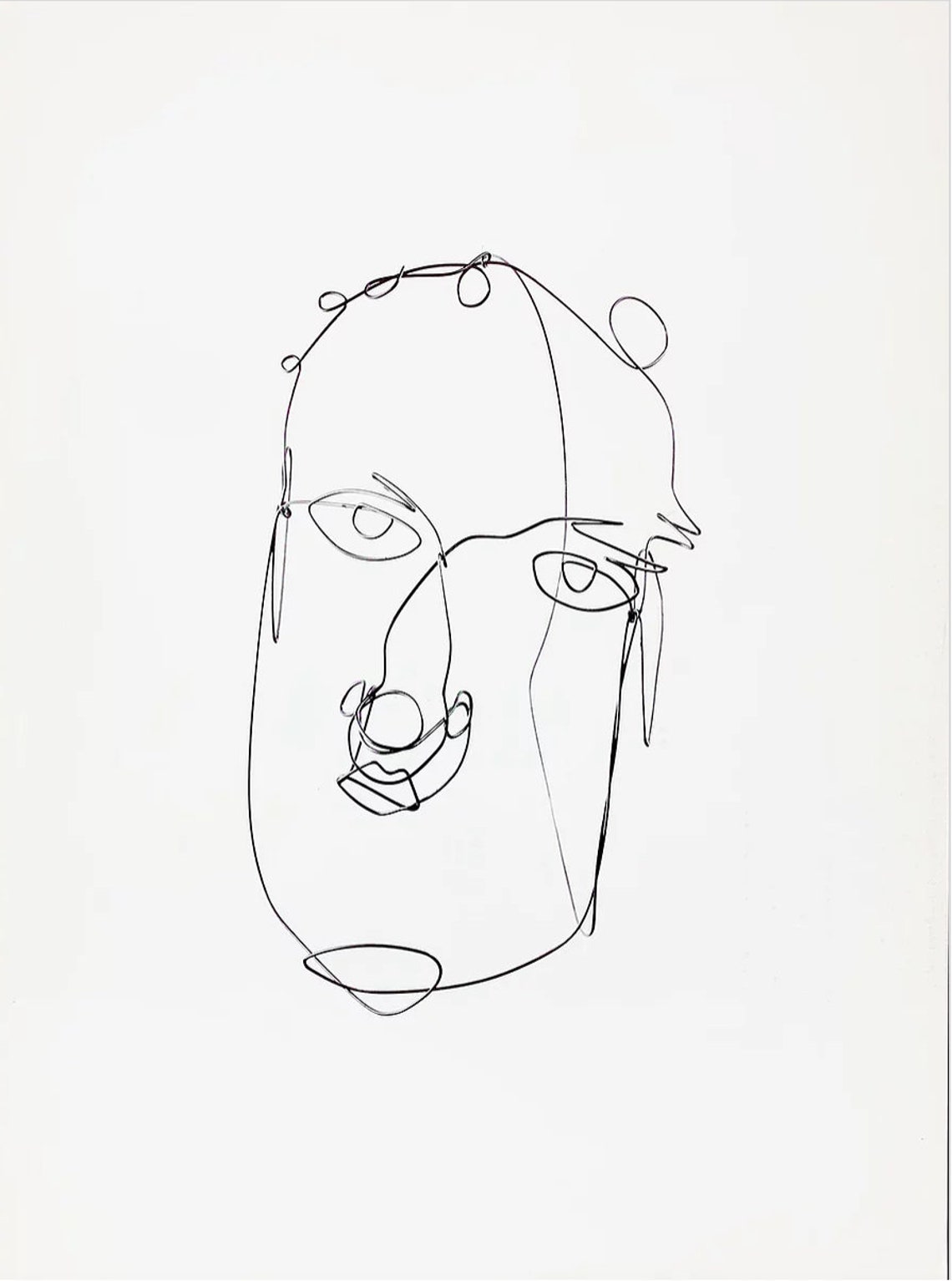 Alexander Calder Wire Portrait 1981 Etsy