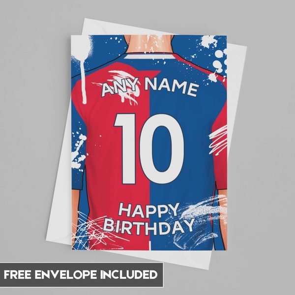 Crystal Palace Geburtstagskarte | Crystal Palace personalisierte Geburtstagskarte | Geburtstagsideen für Fußballfans 2023